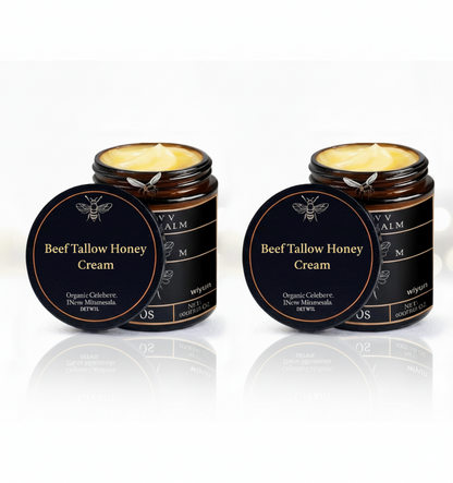 Tallow Honey Cream: Hydrating Moisturizer for Improved Skin Elasticity, Firmness, and Radiance