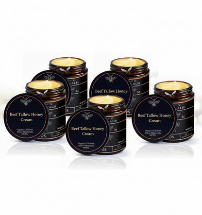 Tallow Honey Cream: Hydrating Moisturizer for Improved Skin Elasticity, Firmness, and Radiance
